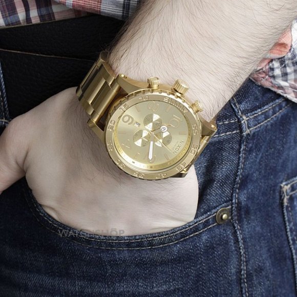 Nixon Other - Mens Nixon Watch 51-30 All Gold Chrono